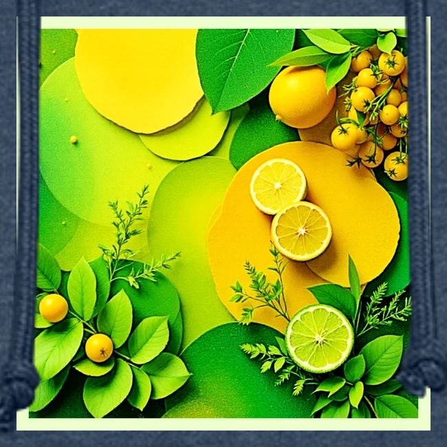 Abstract Lemon Lime Nature Art