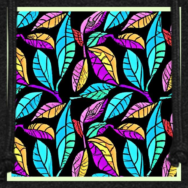Stained Glass Leaves Design
