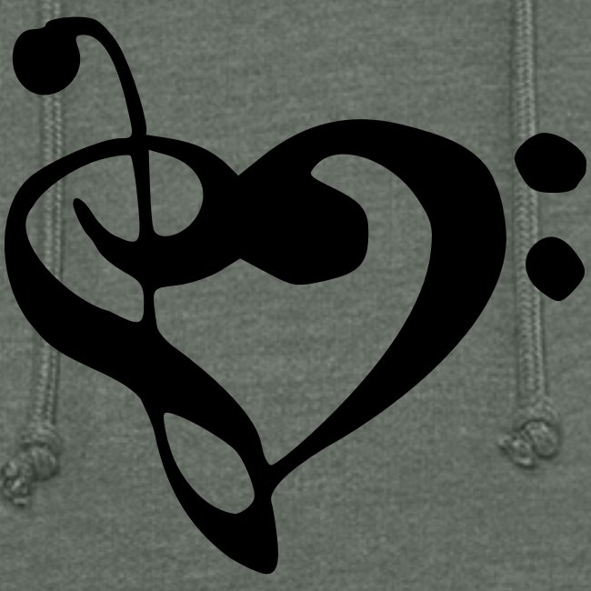 musical note with heart
