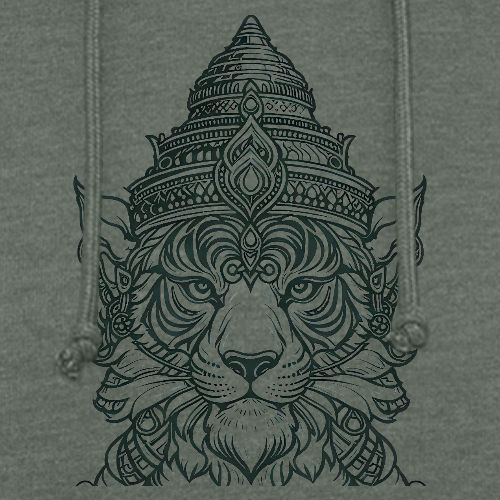 Ruesi Hnaa Suea Tiger Faced Thai Hermit God - Unisex Organic Hoodie