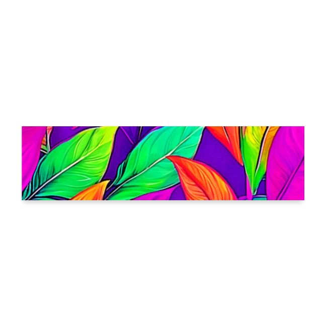 Colorful Neon Ethereal Leaves Pattern