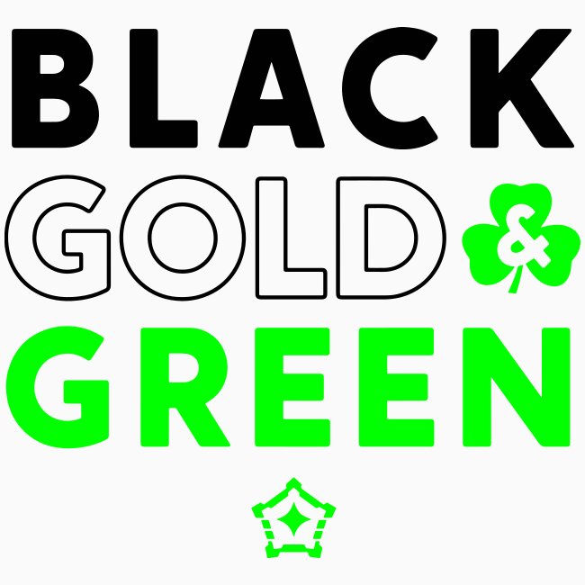 black gold green gld