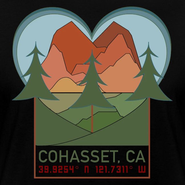 Cohasset, Ca Lat/Long - Full Color Option