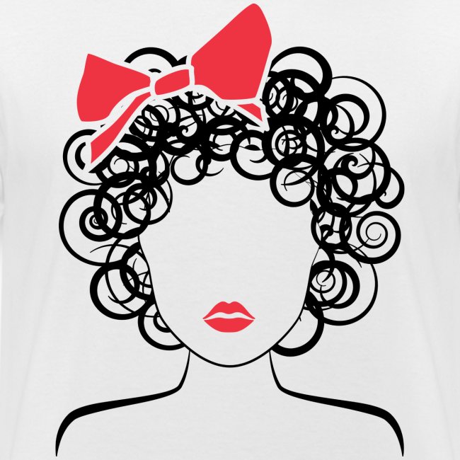 Coily Girl with Red Bow_Global Couture_logo Long S