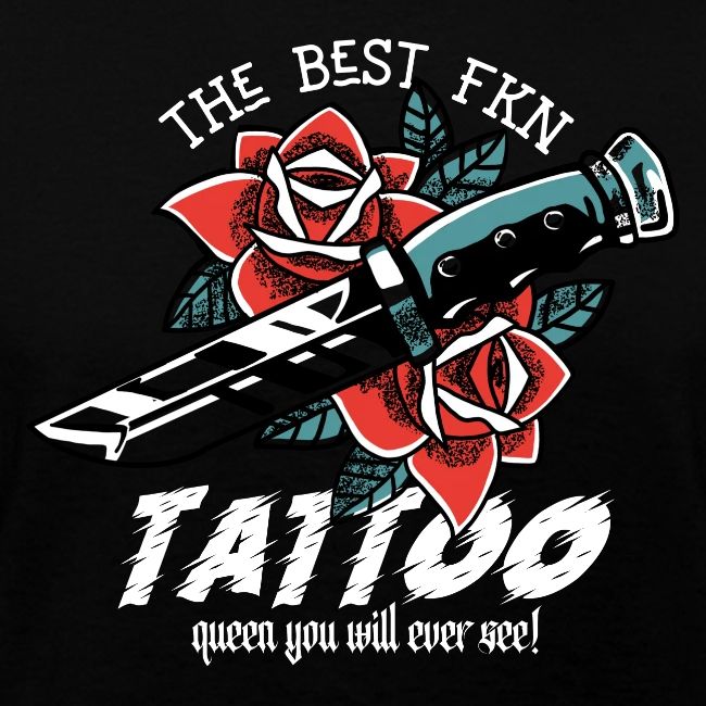 Best Fucking Tattoo Queen Knife Roses Inked