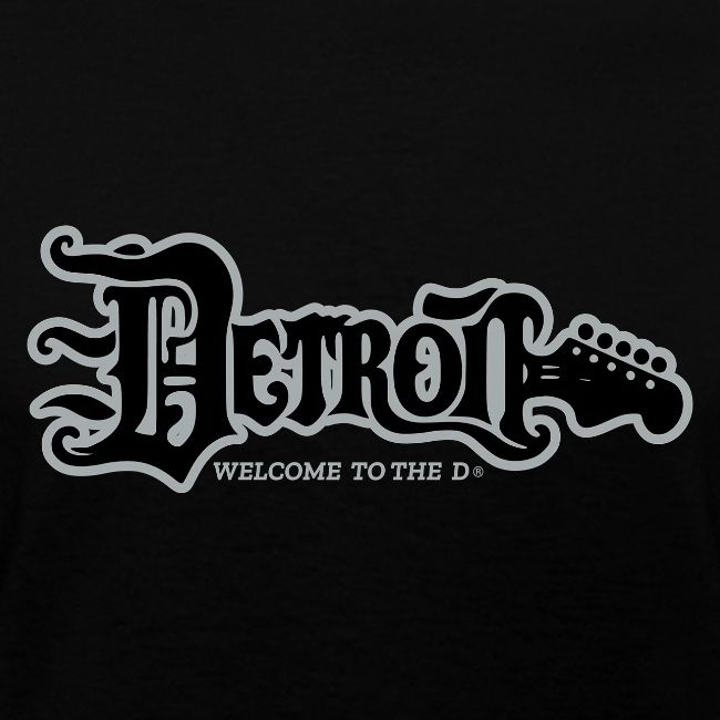 DETROIT GUITAR WTTD BLK SLR REG FONT
