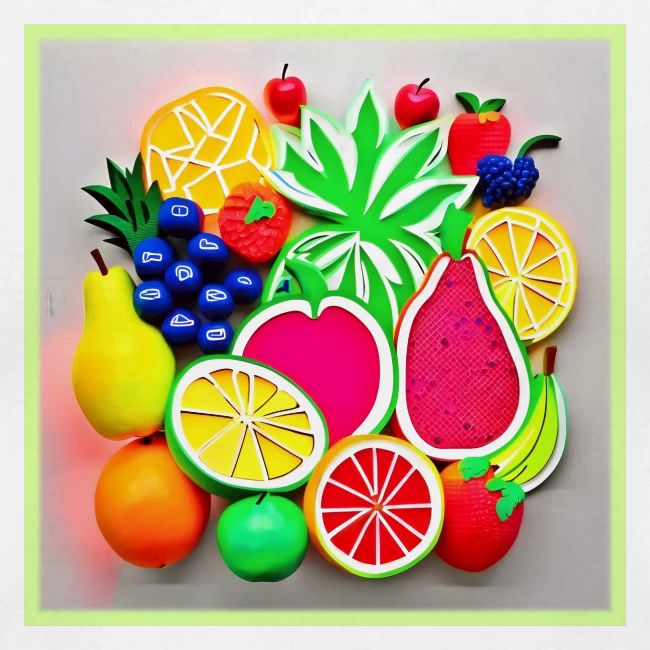 Colorful Fruit Pop Art