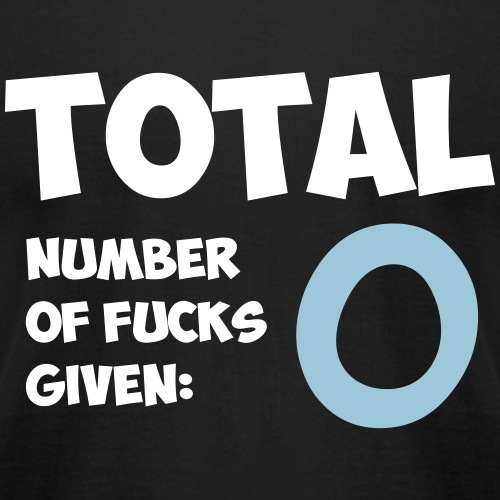 Total number of fucks given