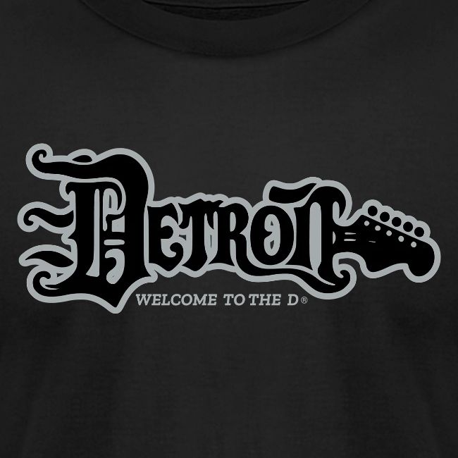 DETROIT GUITAR WTTD BLK SLR REG FONT