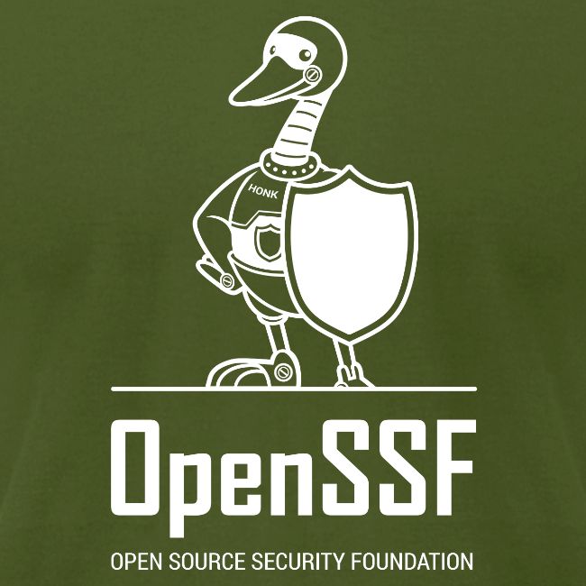 OpenSSF tall white logo
