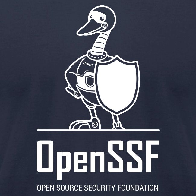 OpenSSF tall white logo