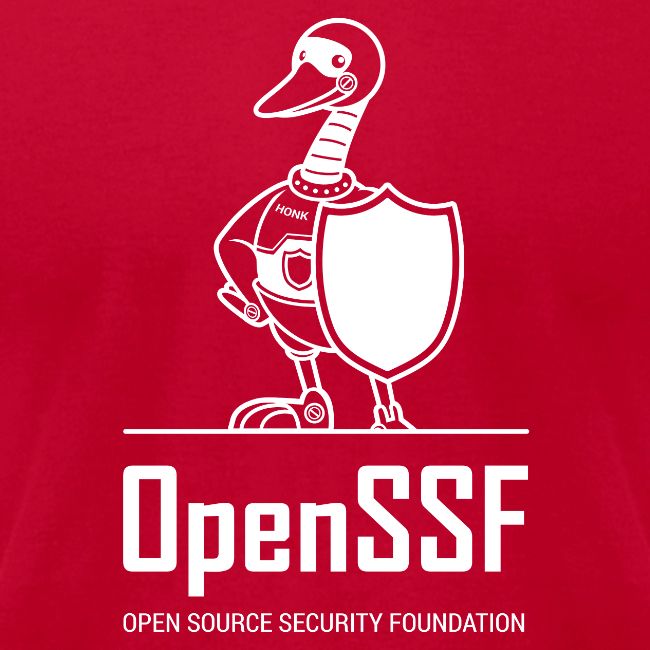 OpenSSF tall white logo