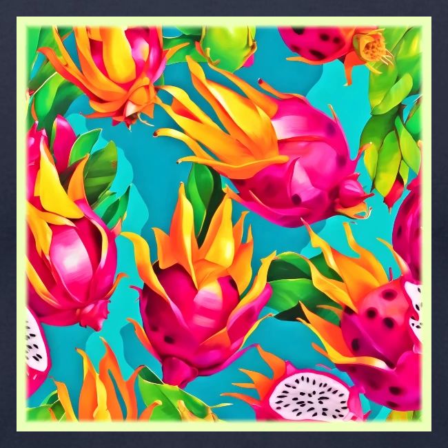 Vibrant Dragoon Fruit Pattern