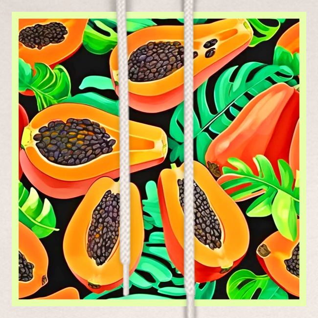 Papaya and Leaves Fresh Pattern
