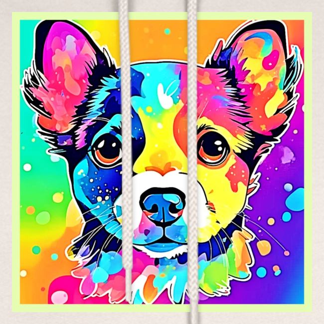 Vivid Puppy Vibes Art Design