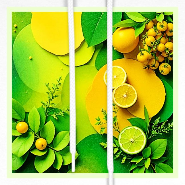 Abstract Lemon Lime Nature Art