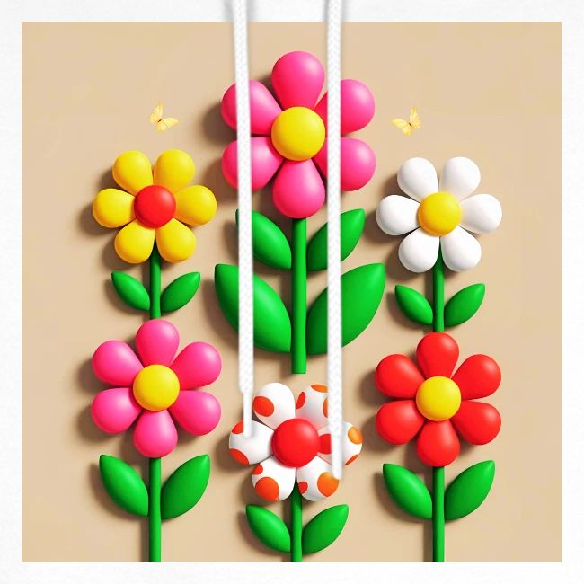3D Flowers and Butterflies in Amber, Floral Design