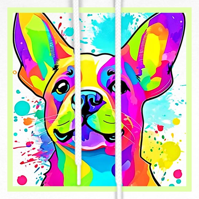 Vibrant Frenchie Bulldog Puppy Art
