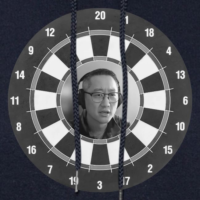 Producer Jay on a Dartboard