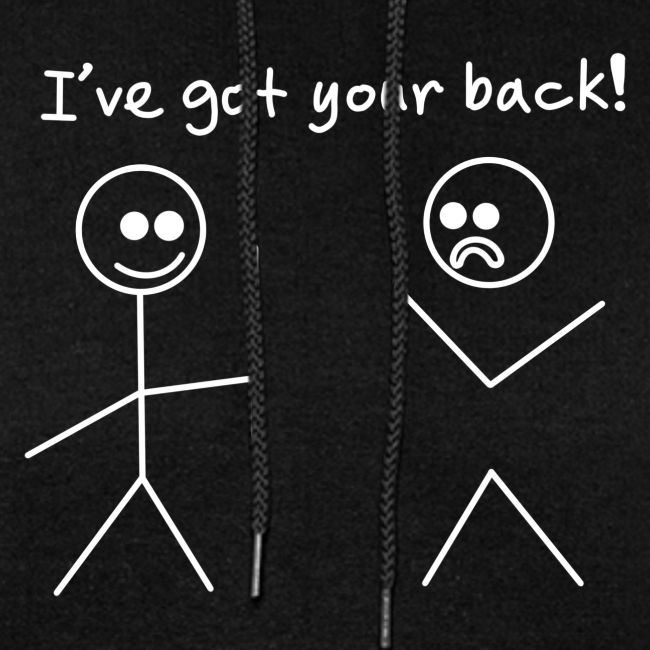 Got Your Back Stick Figure Design