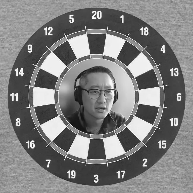 Producer Jay on a Dartboard