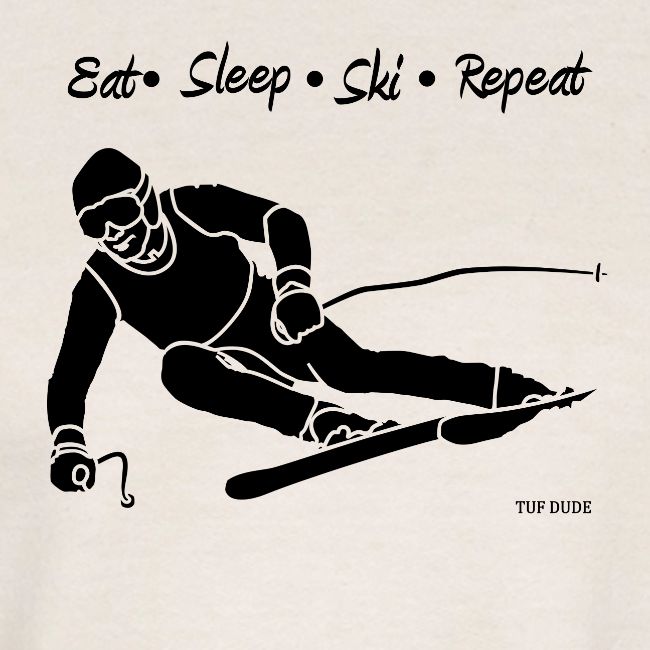Eat Sleep Ski Repeat - bw - new001