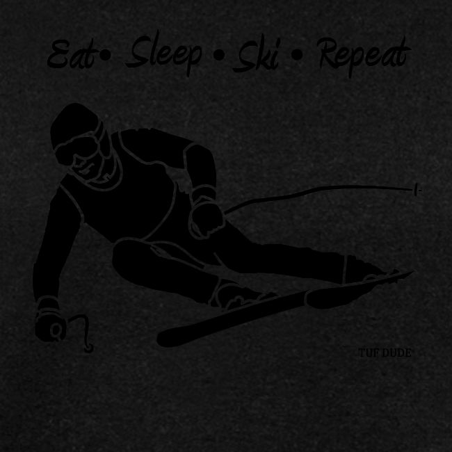 Eat Sleep Ski Repeat - bw - new001