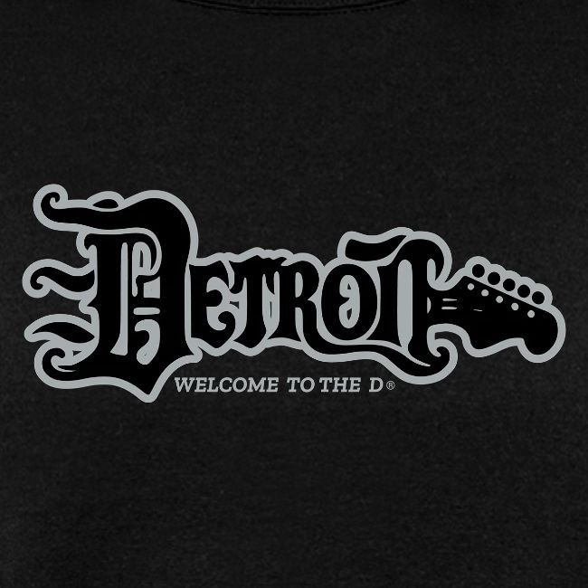 DETROIT GUITAR WTTD BLK SLR REG FONT