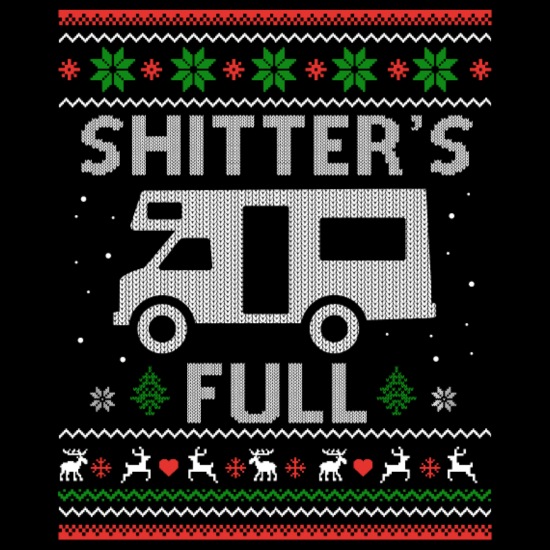 Shitter's Full Ugly Christmas Sweater, Funny Campe' Men's Zip Hoodie |  Spreadshirt