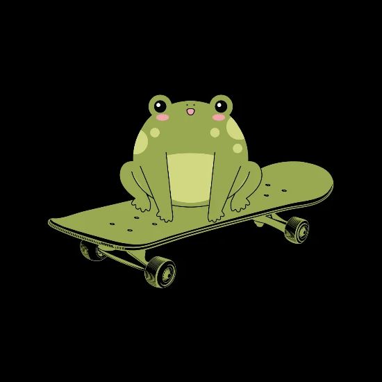 Cute Frog on Skateboard , Kawaii Frogs' Men's Zip Hoodie | Spreadshirt