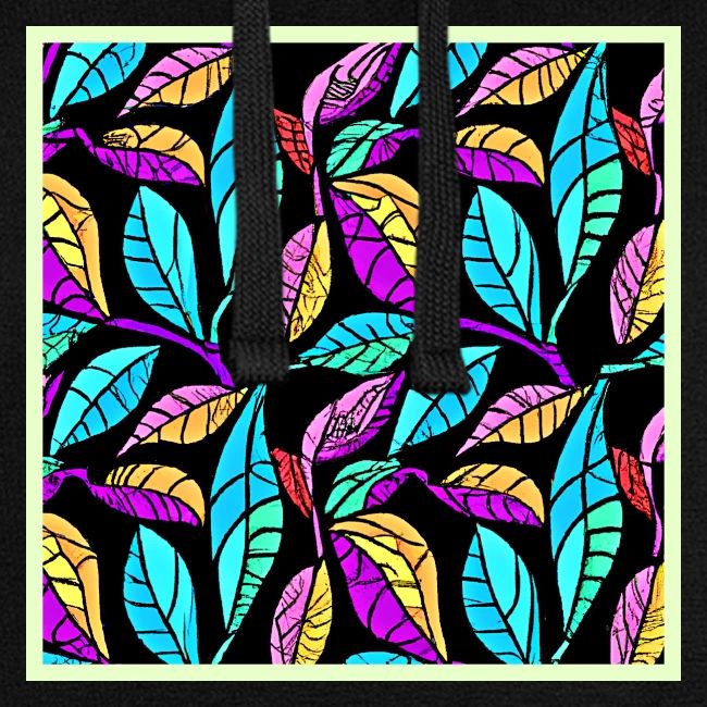 Stained Glass Leaves Design