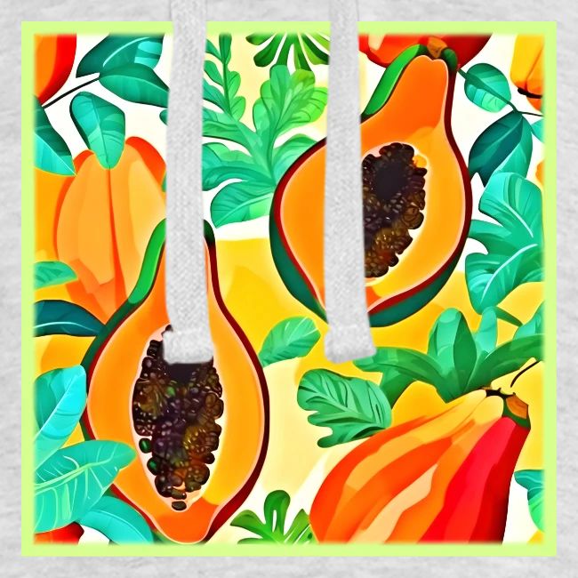 Tropical Papaya Pop Art