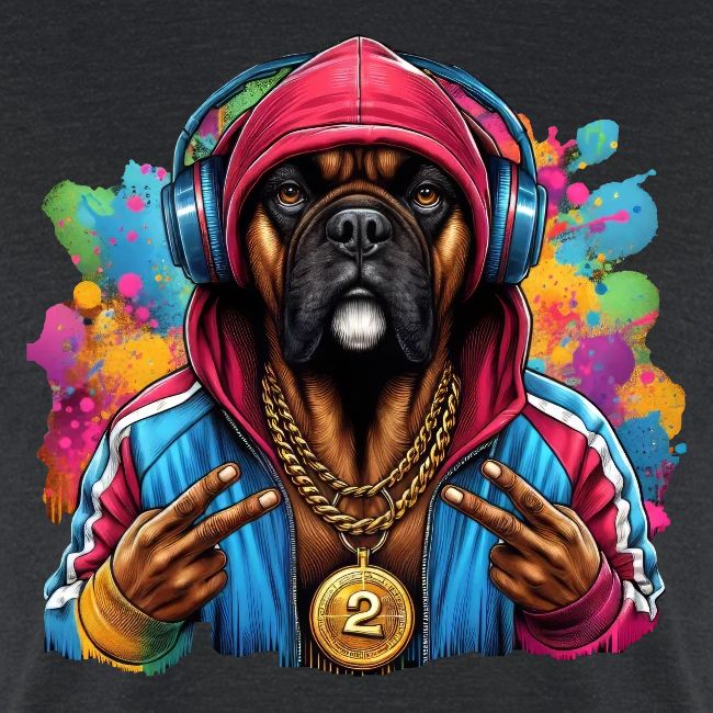 Boxer Dog Splash Art