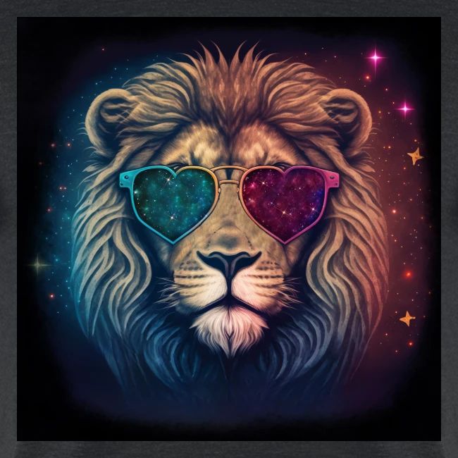 Jesus Lion of Judah wearing love glasses