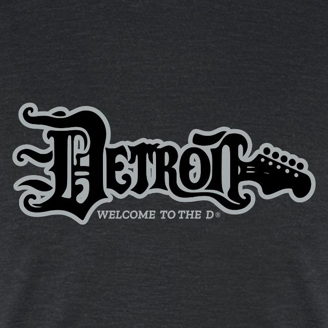 DETROIT GUITAR WTTD BLK SLR REG FONT