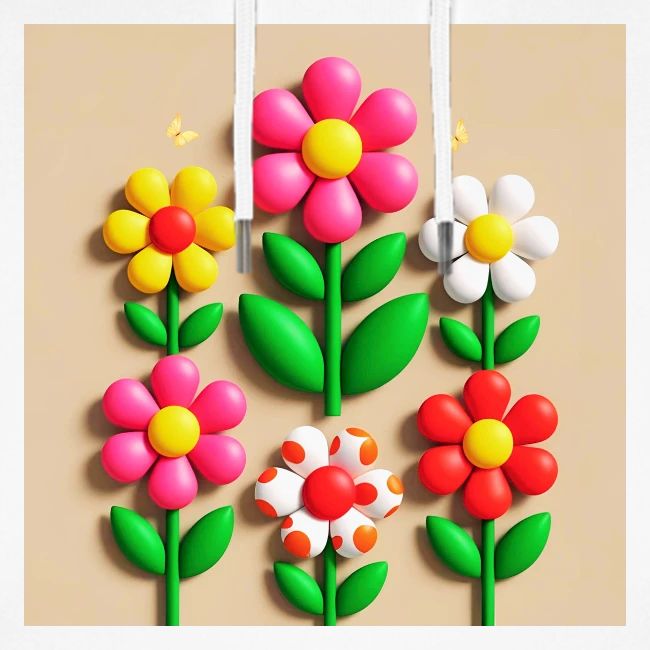 3D Flowers and Butterflies in Amber, Floral Design