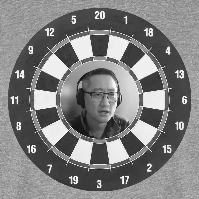 Producer Jay on a Dartboard