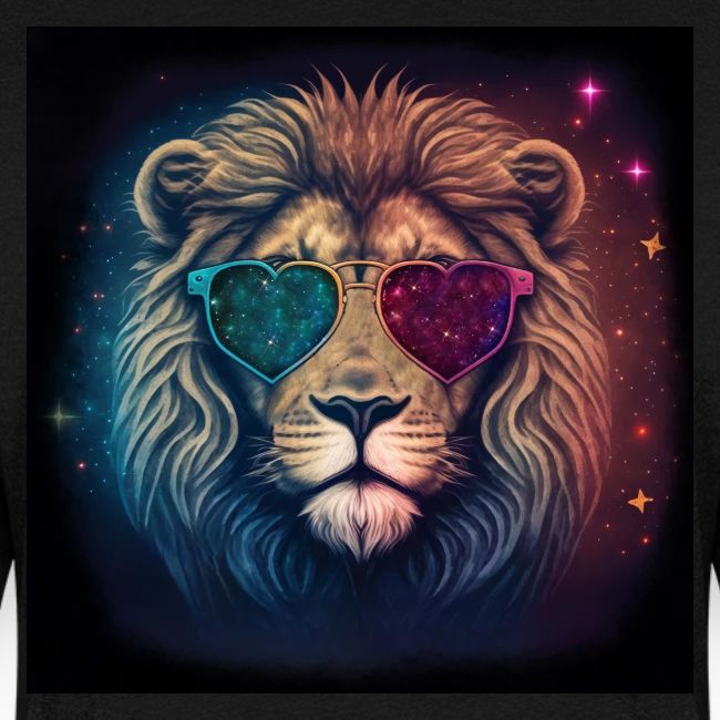 Jesus Lion of Judah wearing love glasses