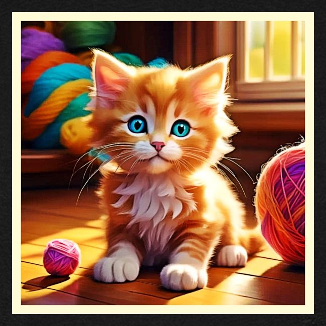 Cute Orange Kitten Art
