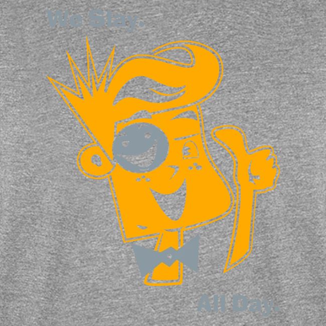 We Slay All Day Shiny Shirt Metallic Silver & Gold