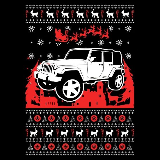 Jeep Ugly Christmas Sweater' Unisex Long Sleeve Hoodie Shirt | Spreadshirt