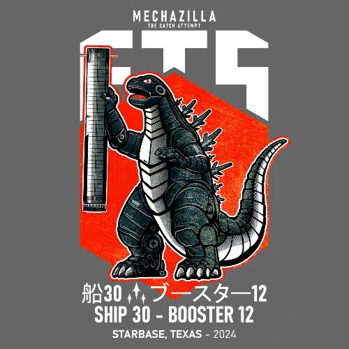 Flight Test Five - Mechazilla, Grunge Edition - Men's Premium Hoodie
