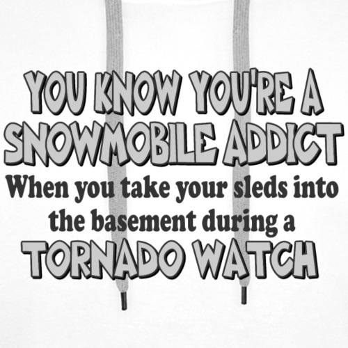 Snowmobile Tornado Watch - Men's Premium Hoodie