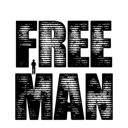 FREE MAN - Black Graphic - Men's Premium Hoodie