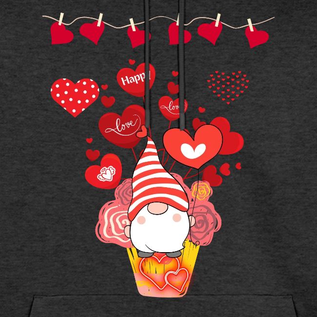 Design wrapped in love hearts, vibrating in love.