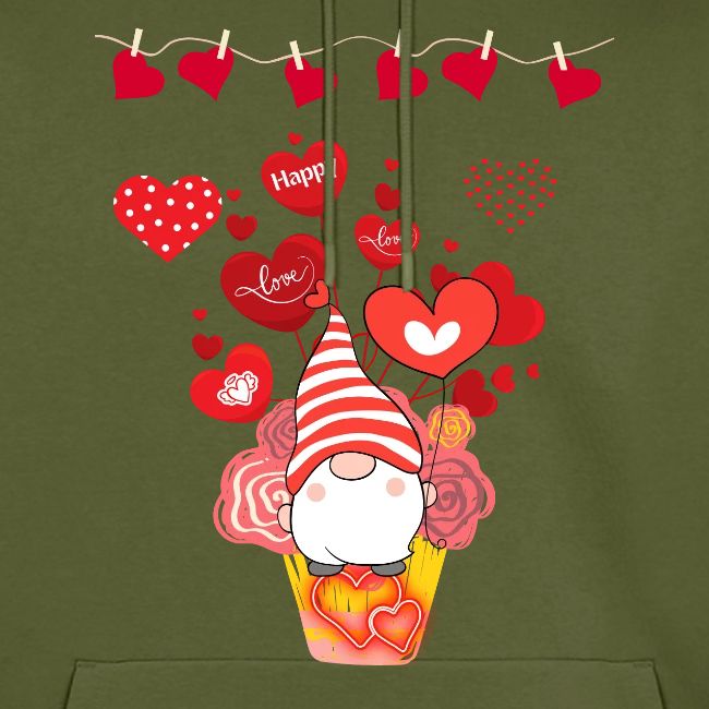 Design wrapped in love hearts, vibrating in love.