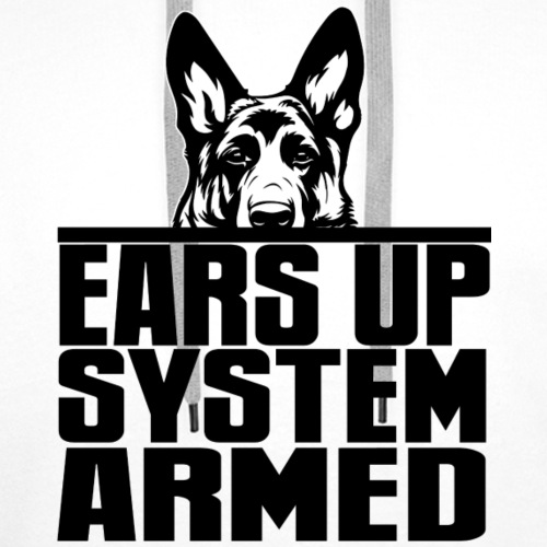 Ears Up System Armed German Shepherd - Men's Premium Hoodie