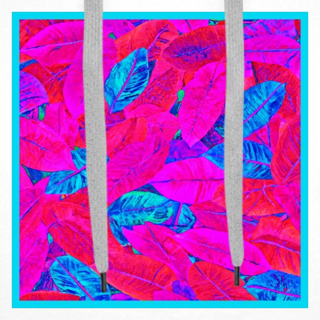 Vibrant Neon Leaves Artful Elegance