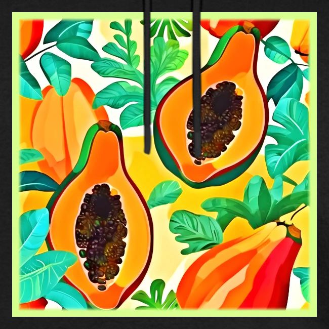 Tropical Papaya Pop Art