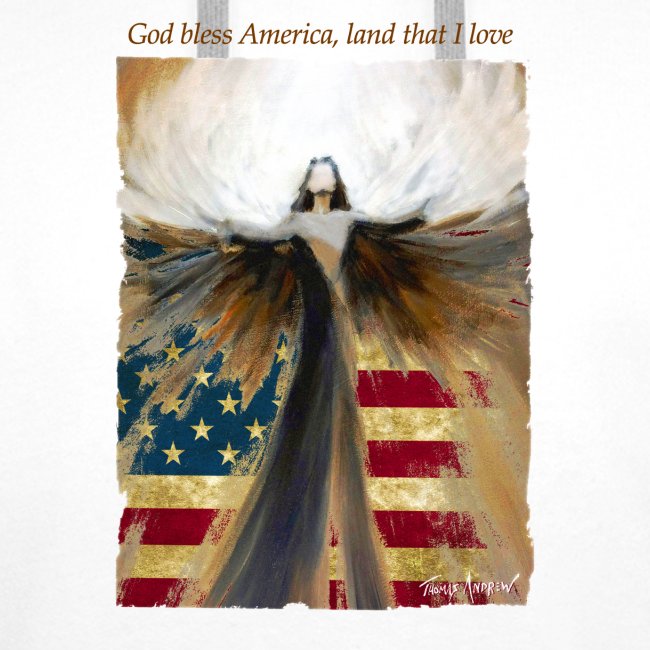 God bless America Angel_Strong color_Brown type
